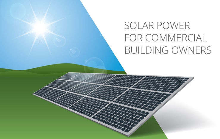 Modern commercial building in Monrovia, California with solar array and energy-efficient HVAC equipment